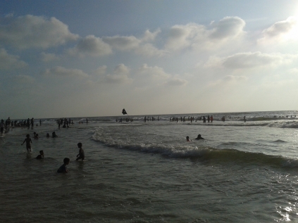 Gaza sea, the only place for Gaza's kids in the summer to enjoy in.